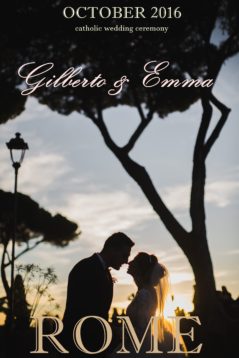 Свадьба в Риме Эммы и Джильберто