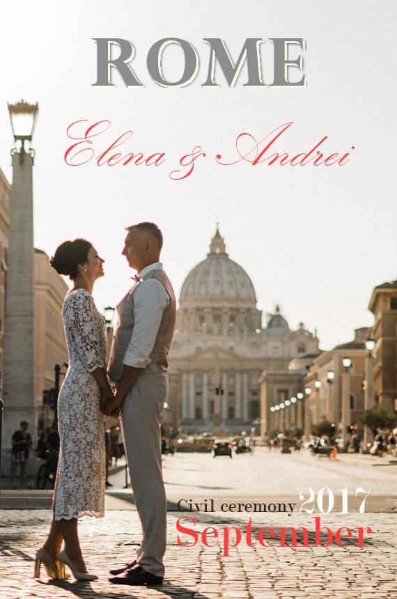 Свадьба в Риме Елены и Андрея